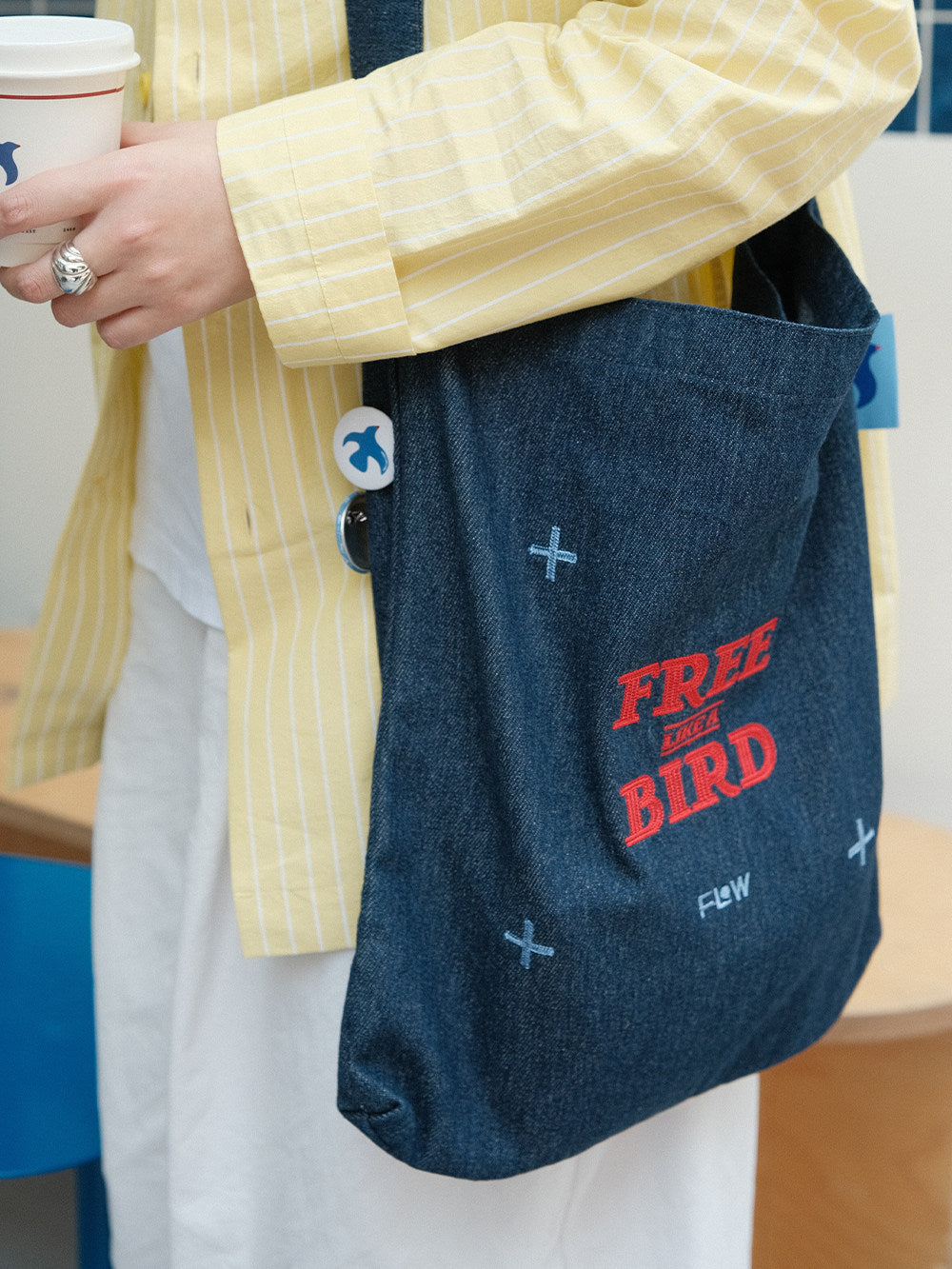 Double-sided Denim Crossbody Bag