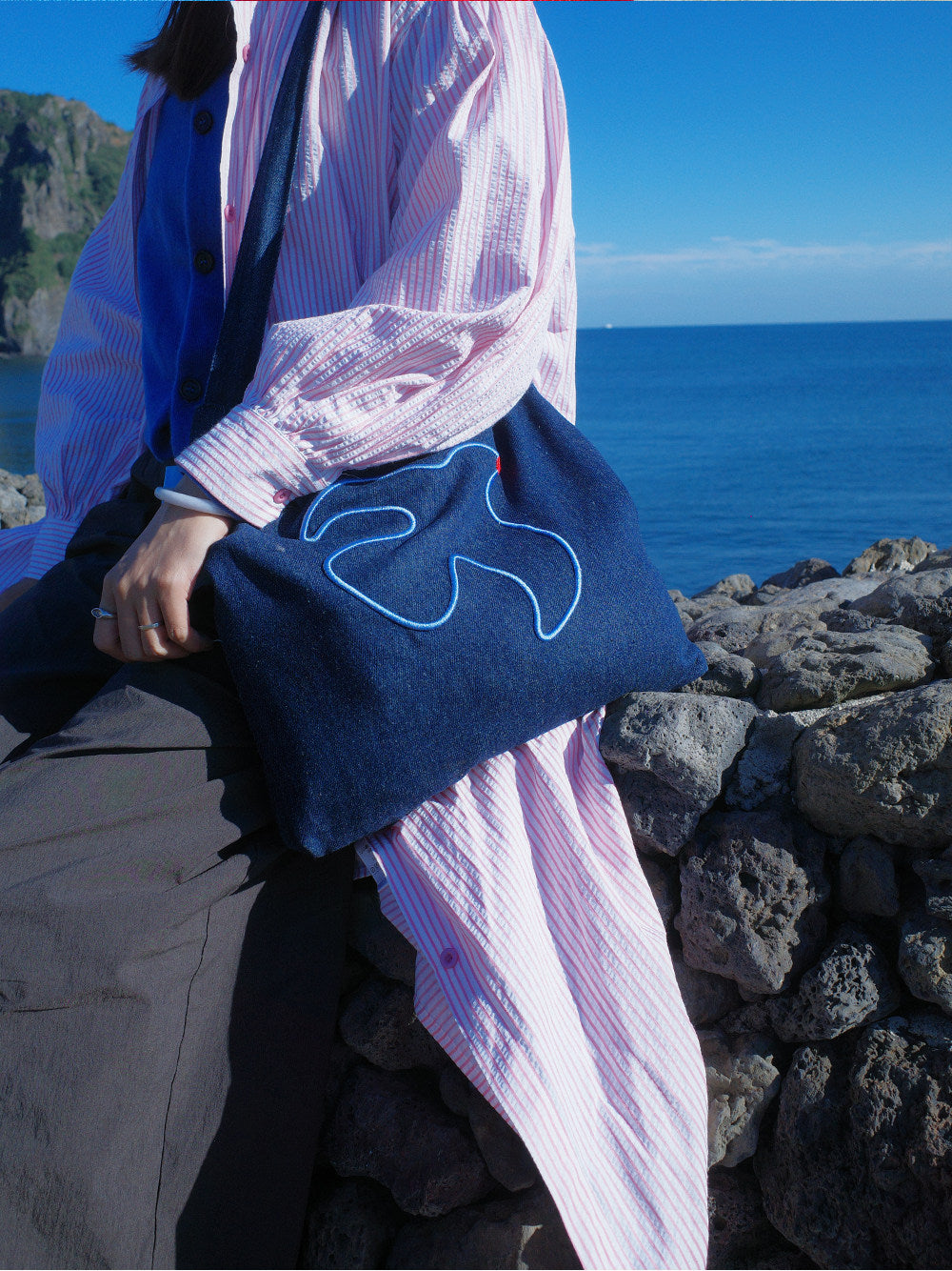 Double-sided Denim Crossbody Bag